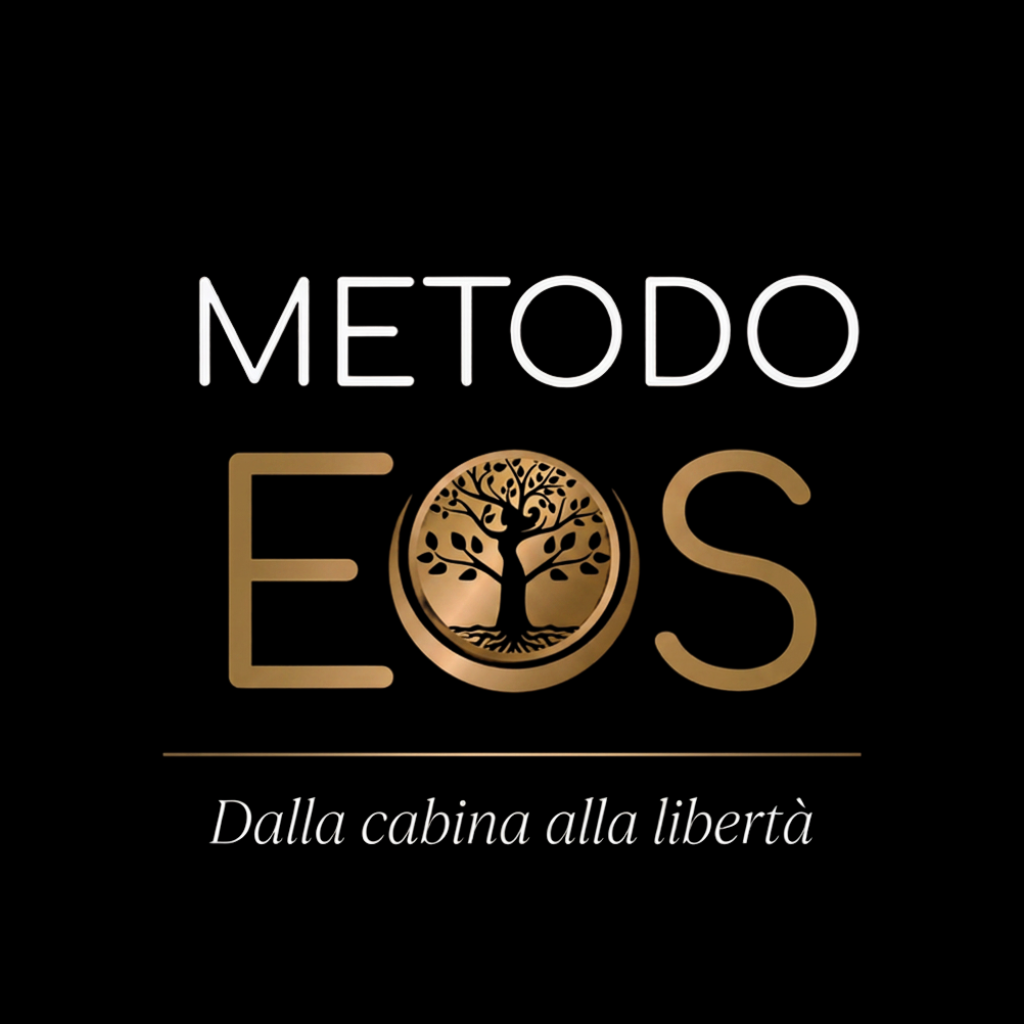 Logo del Metodo EOS — albero della vita con una donna al centro. Claim: Dalla cabina alla libertà.