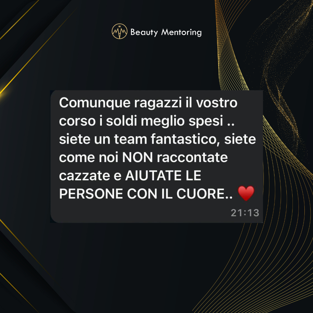Testimonianza cliente Beauty Mentoring 11