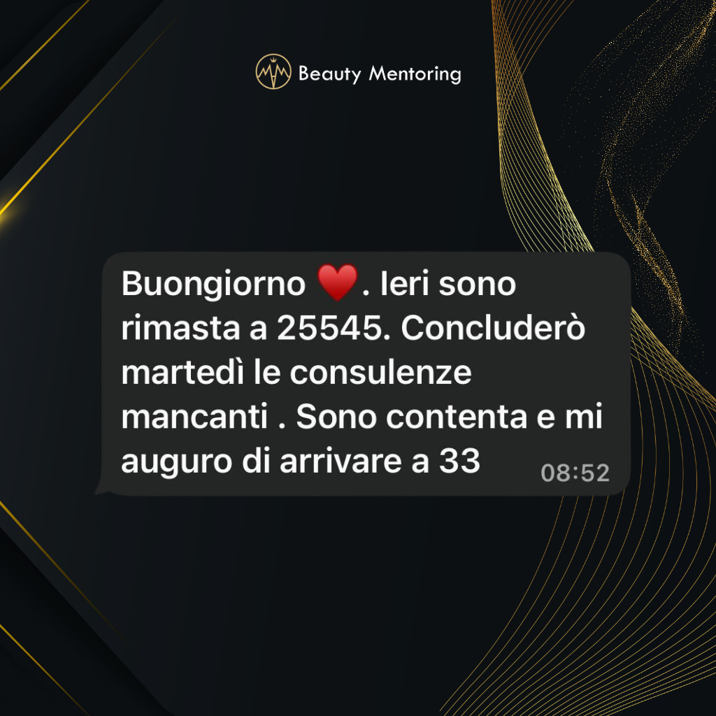Testimonianza cliente Beauty Mentoring 3