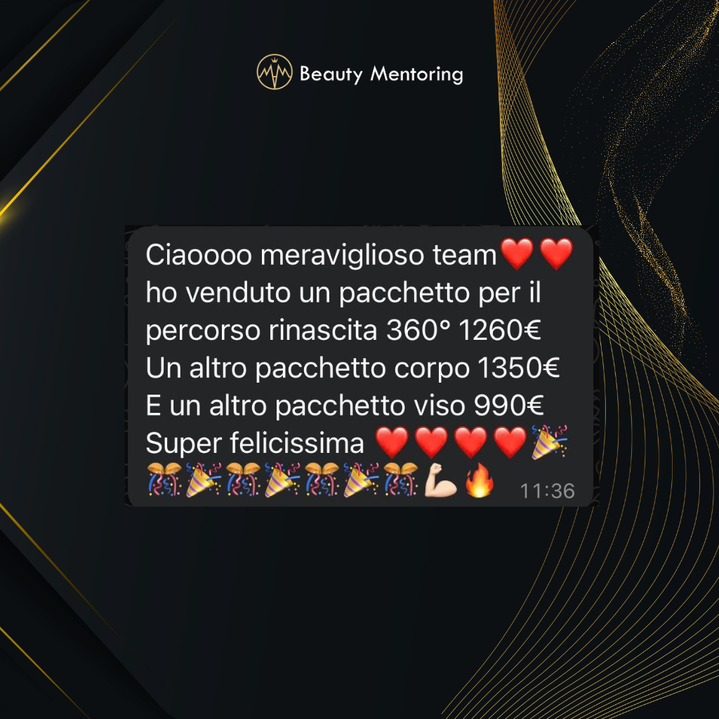 Testimonianza cliente Beauty Mentoring 6